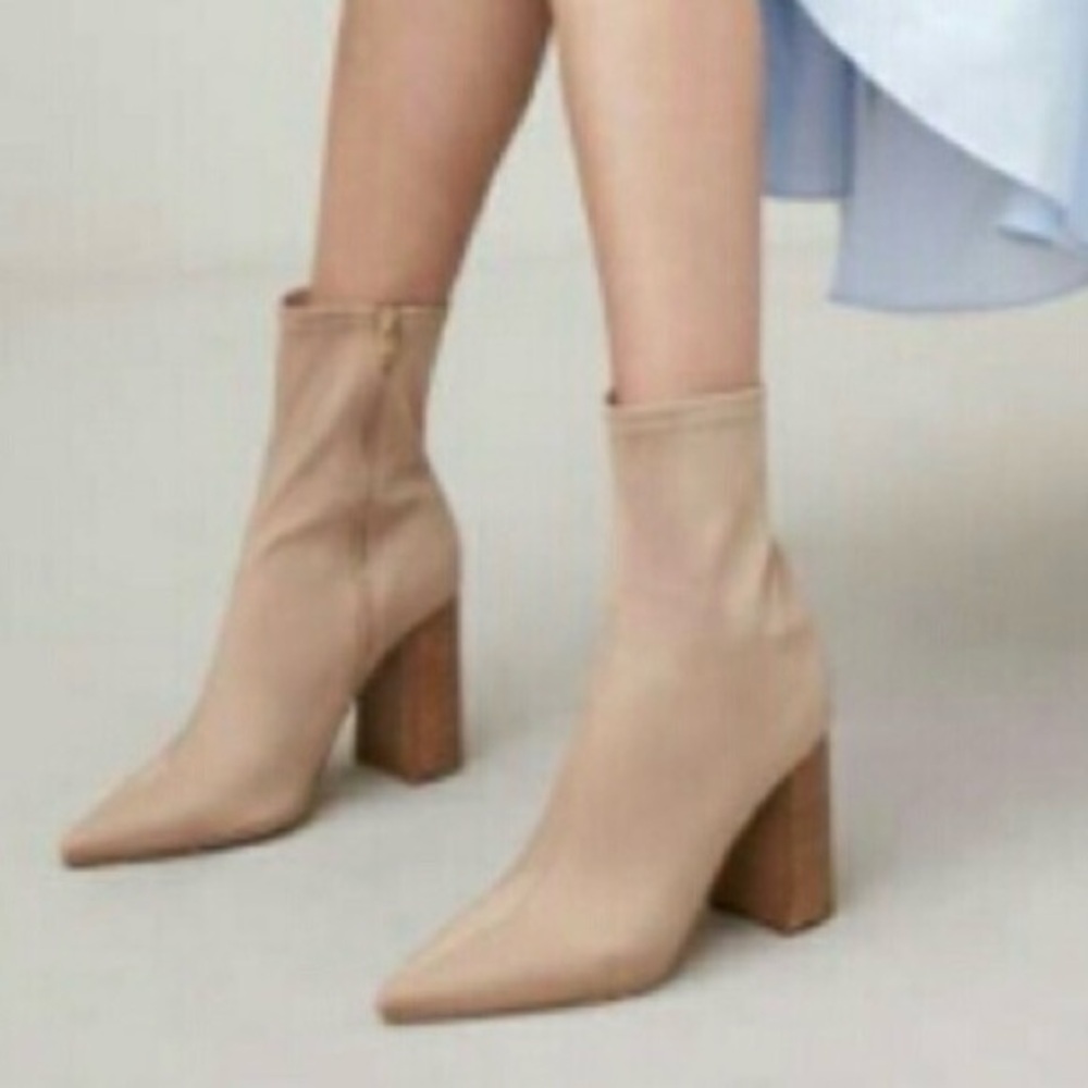 Jeffrey Campbell Siren Tan Heeled Boots